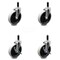 Service Caster 5 Inch Thermoplastic Wheel 1 Inch Expanding Stem Caster Set with 2 Brakes SCC-EX05S510-TPRS-1-2-SLB-2 - alternate 1